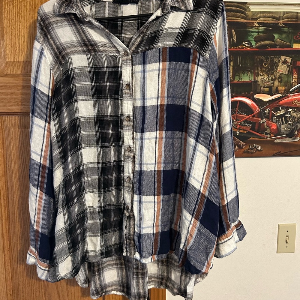 Black and White Plaid Shirt